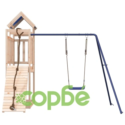 Комбинирано детско съоръжение за игра на открито, бор масив ➤ топ цена ➤ sorbe.bg