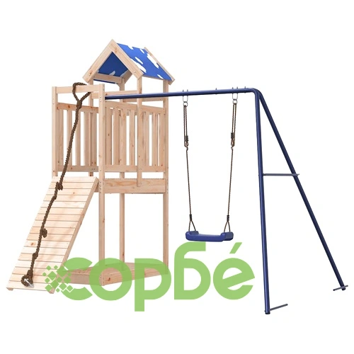 Комбинирано детско съоръжение за игра на открито, бор масив ➤ топ цена ➤ sorbe.bg