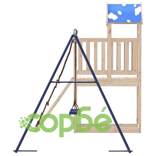 Комбинирано детско съоръжение за игра на открито, бор масив ➤ топ цена ➤ sorbe.bg