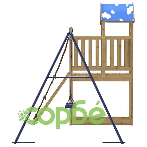 Комбинирано детско съоръжение за игра, импрегниран бор ➤ топ цена ➤ sorbe.bg