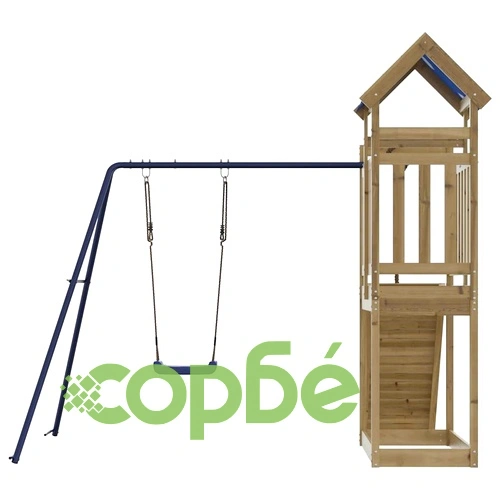 Комбинирано детско съоръжение за игра, импрегниран бор ➤ топ цена ➤ sorbe.bg
