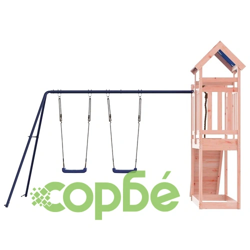 Комбинирано детско съоръжение, масивна дугласка дървесина ➤ топ цена ➤ sorbe.bg