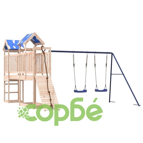 Комбинирано детско съоръжение за игра на открито, бор масив ➤ топ цена ➤ sorbe.bg