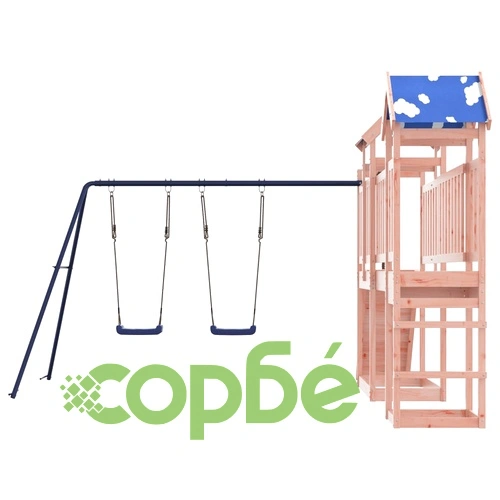 Комбинирано детско съоръжение, масивна дугласка дървесина ➤ топ цена ➤ sorbe.bg