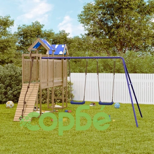 Комбинирано детско съоръжение за игра, импрегниран бор ➤ топ цена ➤ sorbe.bg