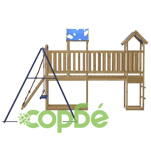 Комбинирано детско съоръжение за игра, импрегниран бор ➤ топ цена ➤ sorbe.bg