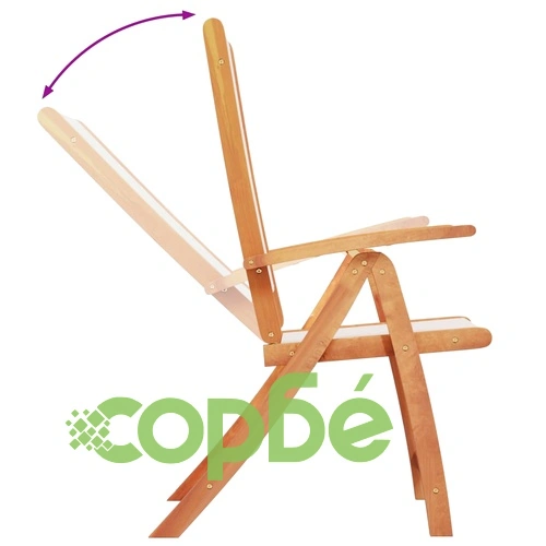 Сгъваеми градински столове, 8 бр, акация масив и textilene ➤ топ цена ➤ sorbe.bg