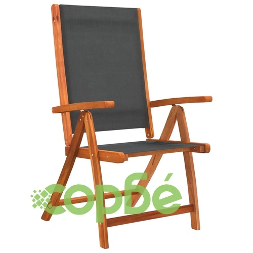 Градински трапезен комплект, 9 части, акация масив и textilene ➤ топ цена ➤ sorbe.bg