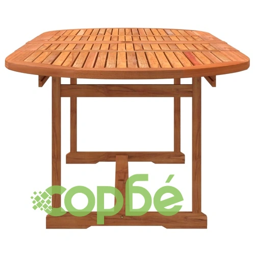 Градински трапезен комплект, 9 части, акация масив и textilene ➤ топ цена ➤ sorbe.bg