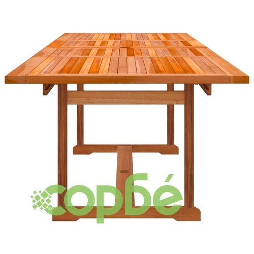 Градински трапезен комплект, 7 части, акация масив и textilene ➤ топ цена ➤ sorbe.bg
