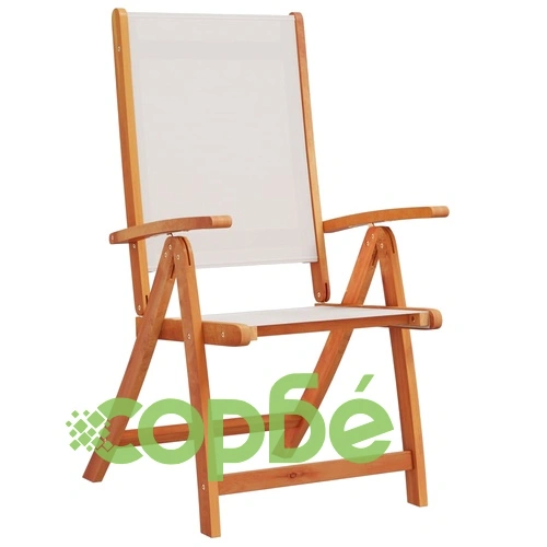 Градински трапезен комплект, 5 части, акация масив и textilene ➤ топ цена ➤ sorbe.bg