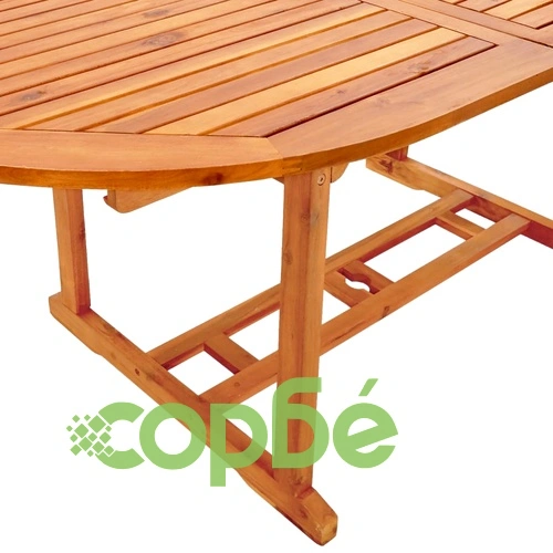 Градински трапезен комплект, 7 части, акация масив и textilene ➤ топ цена ➤ sorbe.bg