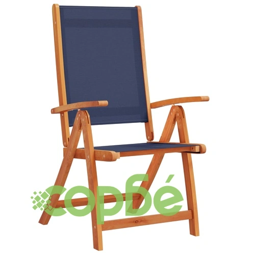 Градински трапезен комплект, 7 части, акация масив и textilene ➤ топ цена ➤ sorbe.bg