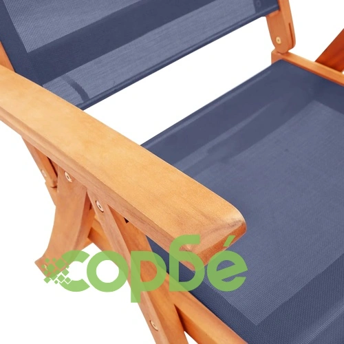 Градински трапезен комплект, 7 части, акация масив и textilene ➤ топ цена ➤ sorbe.bg