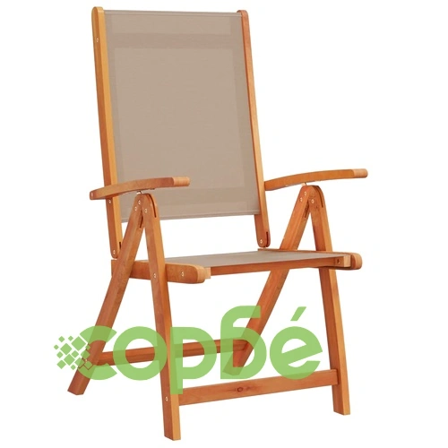 Градински трапезен комплект, 7 части, акация масив и textilene ➤ топ цена ➤ sorbe.bg
