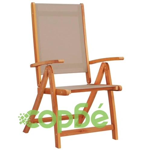 Градински трапезен комплект, 7 части, акация масив и textilene ➤ топ цена ➤ sorbe.bg