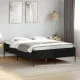 Рамка за легло, черна, 135x190 см, инженерно дърво и метал