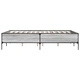 Рамка за легло, сив сонома, 135x190 см, инженерно дърво и метал