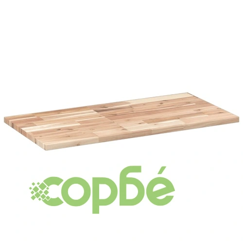 Плаващи рафтове 4 бр 60x40x2 см необработено дърво акация масив ➤ топ цена ➤ sorbe.bg