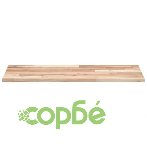 Плаващи рафтове 4 бр 60x40x2 см необработено дърво акация масив ➤ топ цена ➤ sorbe.bg