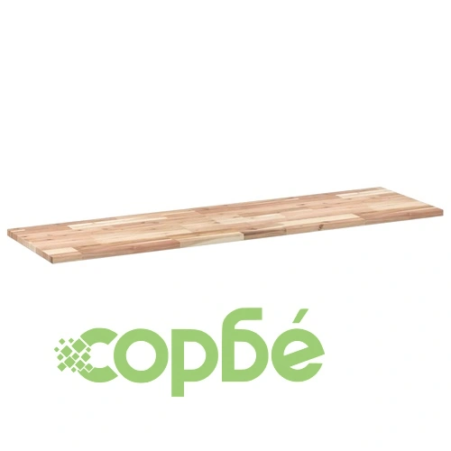 Плаващ рафт 2 бр 120x40x2 см необработено дърво акация масив ➤ топ цена ➤ sorbe.bg