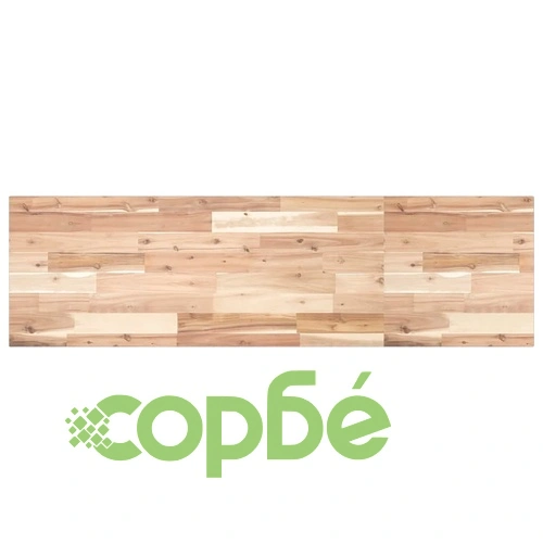 Плаващ рафт 4 бр 140x40x2 см необработено дърво акация масив ➤ топ цена ➤ sorbe.bg