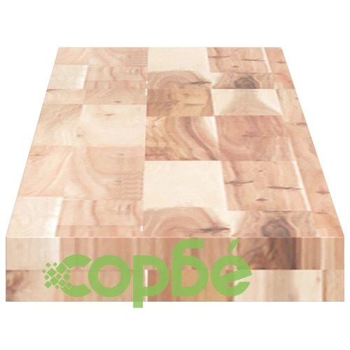 Плаващ рафт 3 бр 160x20x4 см необработено дърво акация масив ➤ топ цена ➤ sorbe.bg