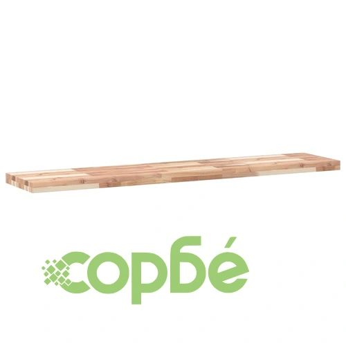 Плаващ рафт 2 бр 120x30x4 см необработено дърво акация масив ➤ топ цена ➤ sorbe.bg