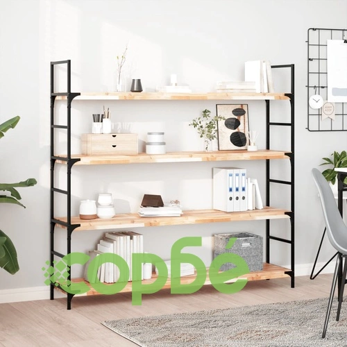 Плаващ рафт 2 бр 160x30x4 см необработено дърво акация масив ➤ топ цена ➤ sorbe.bg