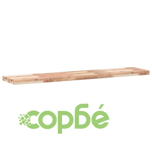 Плаващ рафт 3 бр 160x30x4 см необработено дърво акация масив ➤ топ цена ➤ sorbe.bg