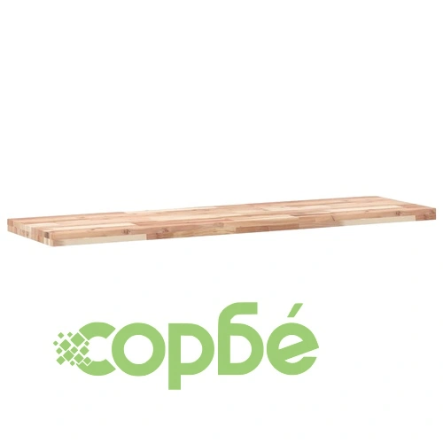 Плаващ рафт 120x40x4 см необработено масивно дърво акация ➤ топ цена ➤ sorbe.bg