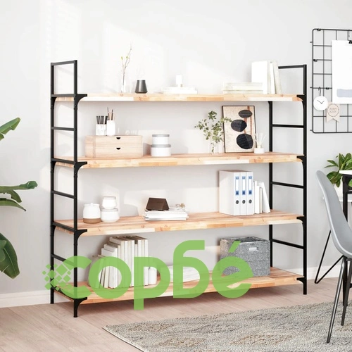 Плаващ рафт 160x40x4 см необработено масивно дърво акация ➤ топ цена ➤ sorbe.bg