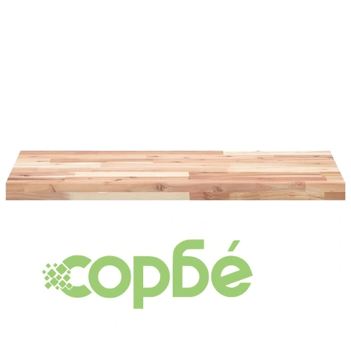 Плаващ рафт 2 бр 160x40x4 см необработено дърво акация масив ➤ топ цена ➤ sorbe.bg