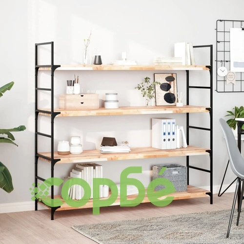 Плаващ рафт 3 бр 160x40x4 см необработено дърво акация масив ➤ топ цена ➤ sorbe.bg