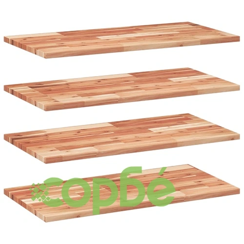 Плаващ рафт, 4 бр, 60x40x2 см, маслен финиш, акация масив ➤ топ цена ➤ sorbe.bg