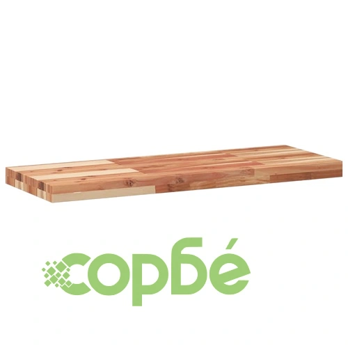 Плаващ рафт, 3 бр, 100x30x4 см, маслен финиш, акация масив ➤ топ цена ➤ sorbe.bg