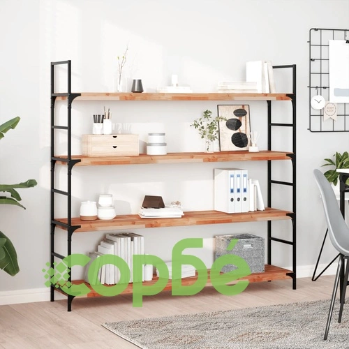 Плаващ рафт, 3 бр, 140x30x4 см, маслен финиш, акация масив ➤ топ цена ➤ sorbe.bg