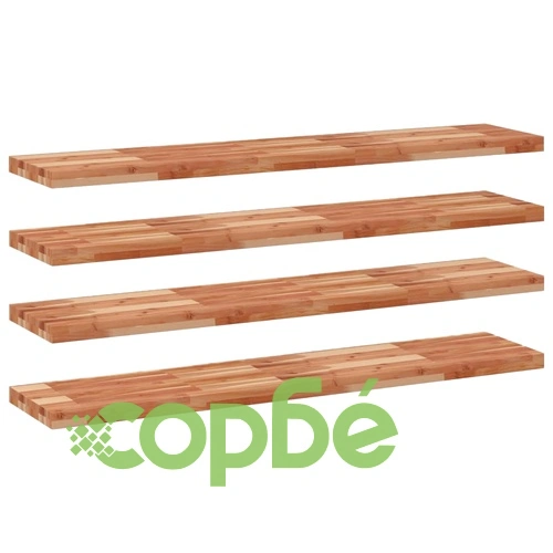 Плаващ рафт, 4 бр, 160x30x4 см, маслен финиш, акация масив ➤ топ цена ➤ sorbe.bg