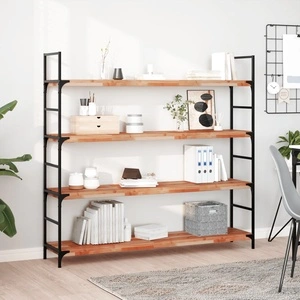 Плаващ рафт, 4 бр, 160x30x4 см, маслен финиш, акация масив