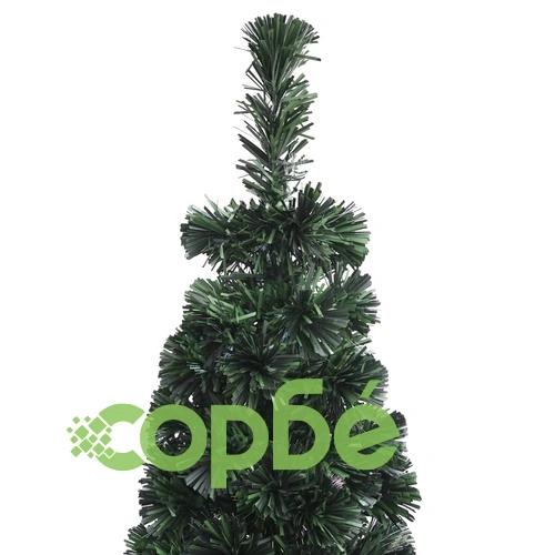 Изкуствена тънка коледна елха със стойка 180 см оптично влакно ➤ топ цена ➤ sorbe.bg