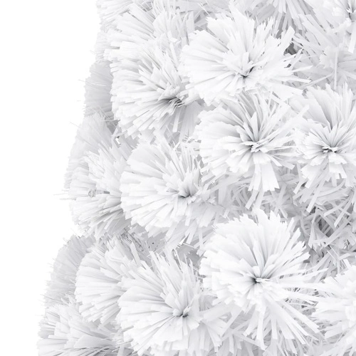 Изкуствена осветена коледна елха бяла 240 см оптично влакно ➤ топ цена ➤ sorbe.bg