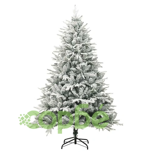 Изкуствена коледна елха с флокиран сняг зелена 180 см PVC и PE ➤ топ цена ➤ sorbe.bg