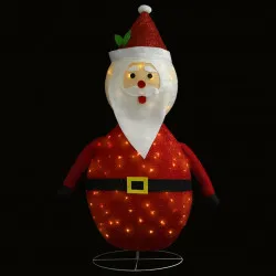Декоративна фигура на Дядо Коледа с LED, лукс, плат, 60 см