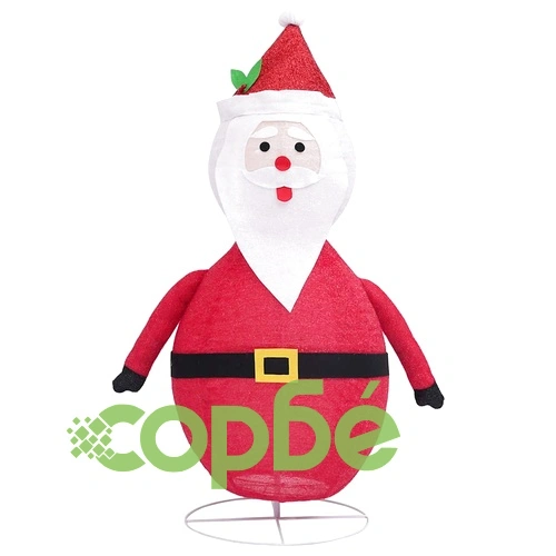 Декоративна фигура на Дядо Коледа с LED, лукс, плат, 60 см ➤ топ цена ➤ sorbe.bg