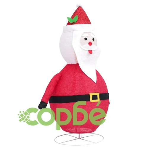 Декоративна фигура на Дядо Коледа с LED, лукс, плат, 60 см ➤ топ цена ➤ sorbe.bg