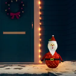 Декоративна фигура на Дядо Коледа с LED, лукс, плат, 60 см
