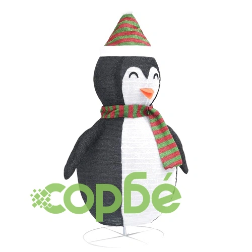 Декоративен коледен снежен пингвин LED лукс плат 90 см ➤ топ цена ➤ sorbe.bg