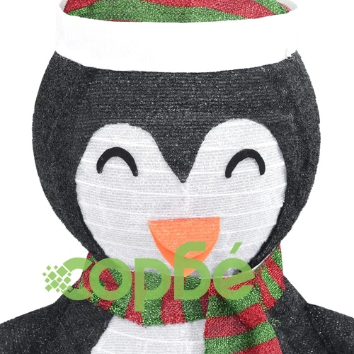 Декоративен коледен снежен пингвин LED лукс плат 90 см ➤ топ цена ➤ sorbe.bg