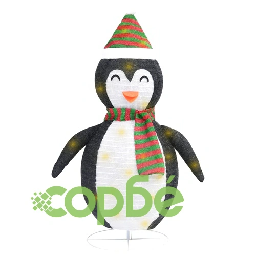 Декоративен коледен снежен пингвин LED лукс плат 120 см ➤ топ цена ➤ sorbe.bg