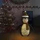 Декоративна коледна фигура на пингвин с LED, лукс, плат, 120 см